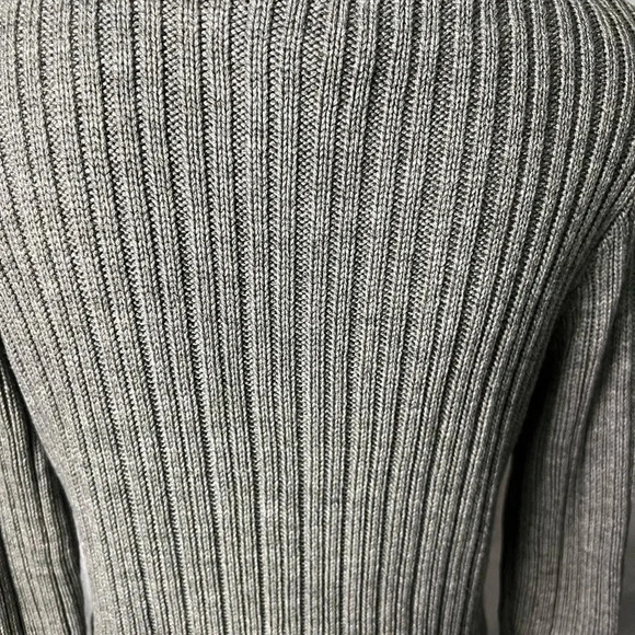 Bobbie Brooks Dark Gray Roll Collar Ribbed Long Sleeve Sweater - Medium - Picture 7 of 11